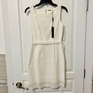 Elie Tahari White Sleeveless Dress